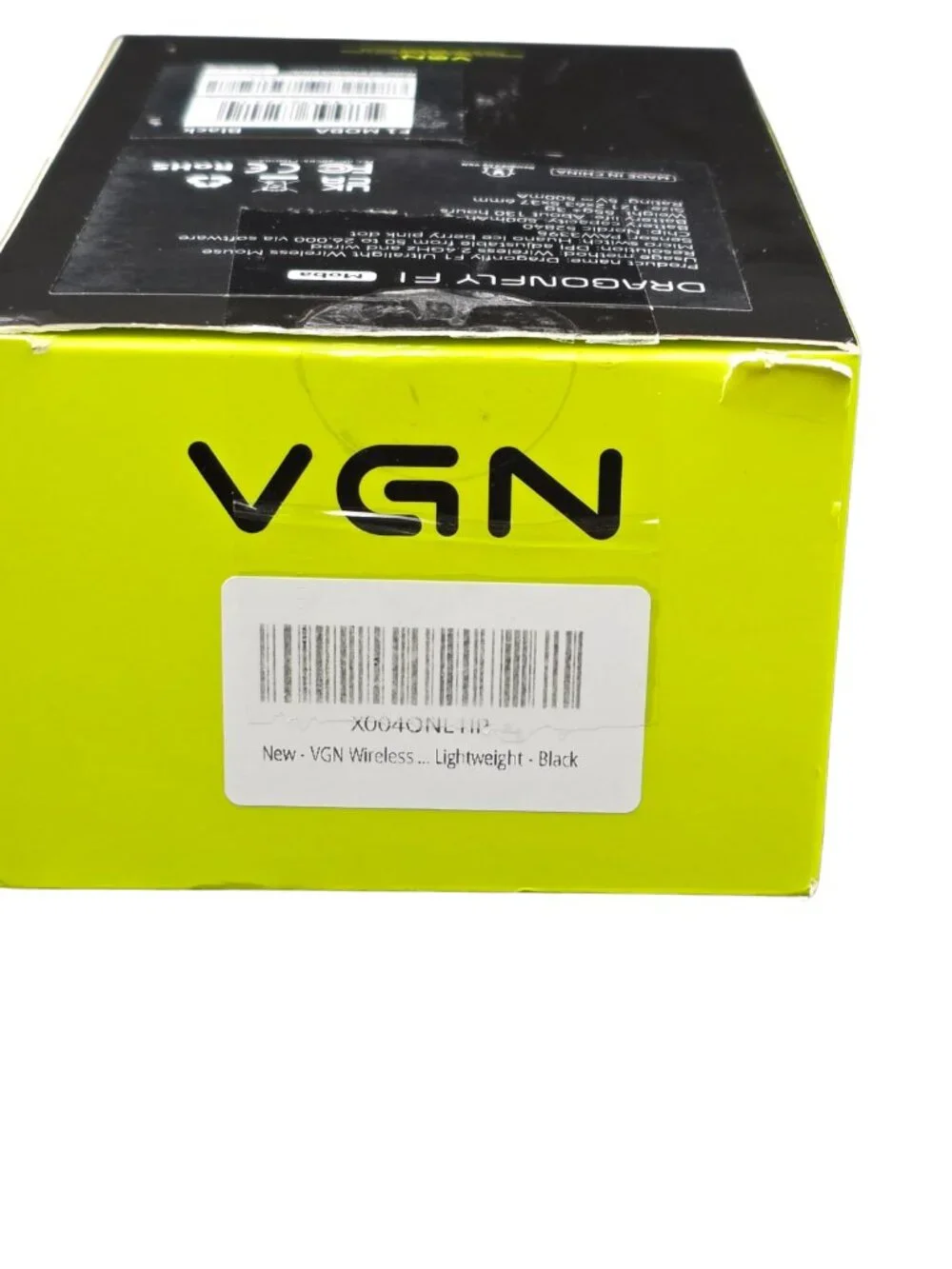 Vgn Dragonfly F1 Moba Ultralight Wireless Gaming Mouse 2.4Ghz 26000 DPI Black